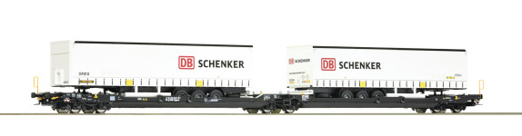 Roco 77390 - H0 Doppeltaschen-Gelenkwagen T3000e + DB Schenker Trailer der Kombiverkehr, Ep.VI*